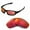 Red, variant on Walleva Ice Blue Polarized Replacement Lenses for Oakley Fives 4.0 Sunglasses