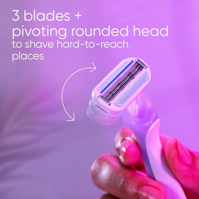 Venus Miami Midnight Smooth Women's Disposable Manual Razors, 3 Ct