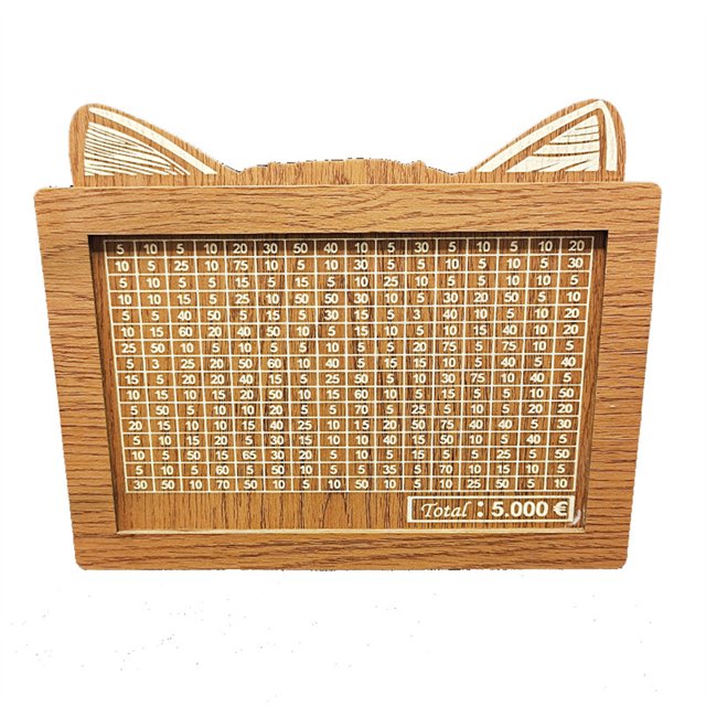 Great promotion! Wooden Bank Retro Bank Storage Box With Graduated Numbers