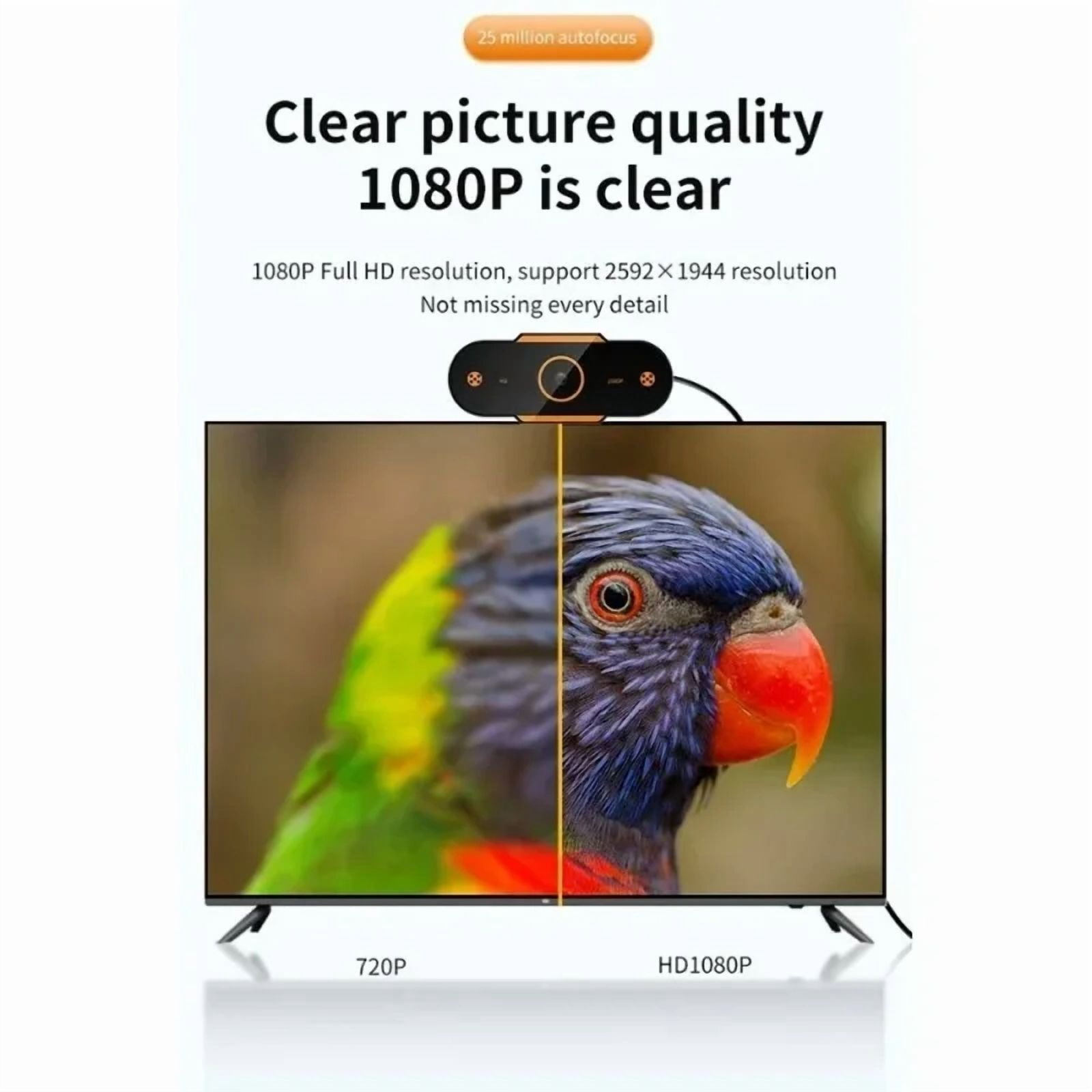 USB Computer Camera 1080P High-definition Autofocus Camera Online Course Conference Video Microphone Desktop Laptop Camera Head