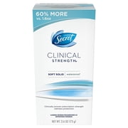 Secret Antiperspirant and Deodorant for Women Clinical Strength Soft Solid Waterproof 2.6 Oz