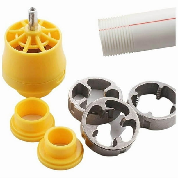 Herramienta para Hacer Roscas PVC con Taladro Eléctrico, Herramienta para Hacer Roscas de PVC con Taladro Eléctrico, Kit de Dispositivo para Tuberías de Agua con Taladro Eléctrico