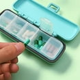 thumbnail image 4 of Mini Portable 7 Grids Pill Box Travel Medicine Organizer Container Wheat Sealed Tablets Storage Dispenser Box for Medicines (Pink), 4 of 7