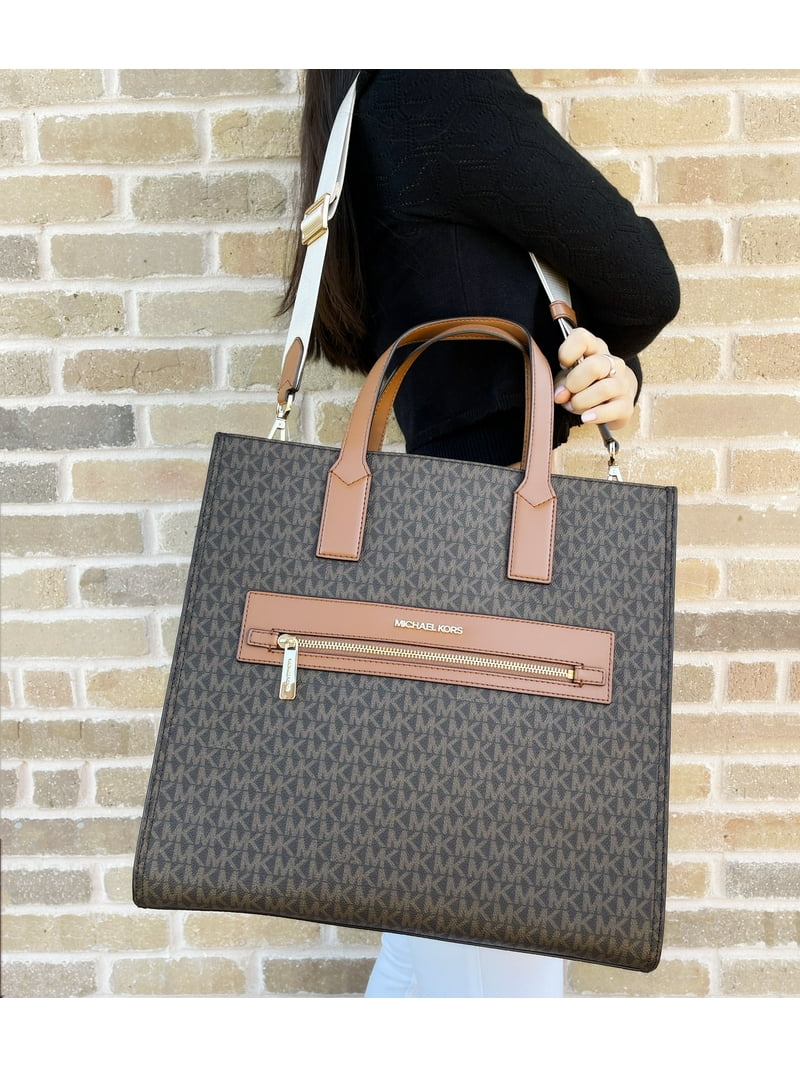 Michael Kors Kenly Large Logo Tote Bag, North South Brown