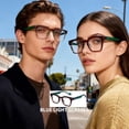 thumbnail image 5 of Round Small Frame Reading Glasses for Women Readers for Men Blue Light Blocking Retro,Color 1,+1.00, 5 of 10