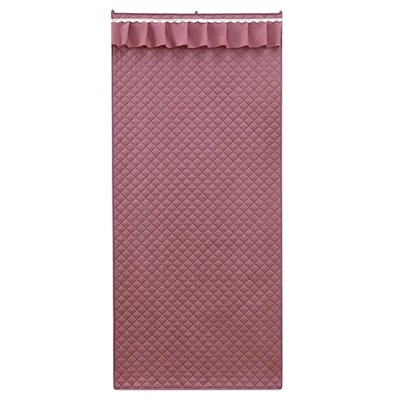 HomeDM Thermal Insulated Door Curtain, Thicken Cotton Curtain Entrance Cover Patio Door Insulation Cover Keep Warm Winter, Pink, 31.5"x78.7"