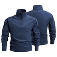 thumbnail image 3 of PAFNAFHF Casual Quarter Zip Pullover Men Golf Windbreaker Athletic Lightweight Jacket Hiking Running Sweatshirt with Pocket XXXL, 3 of 5