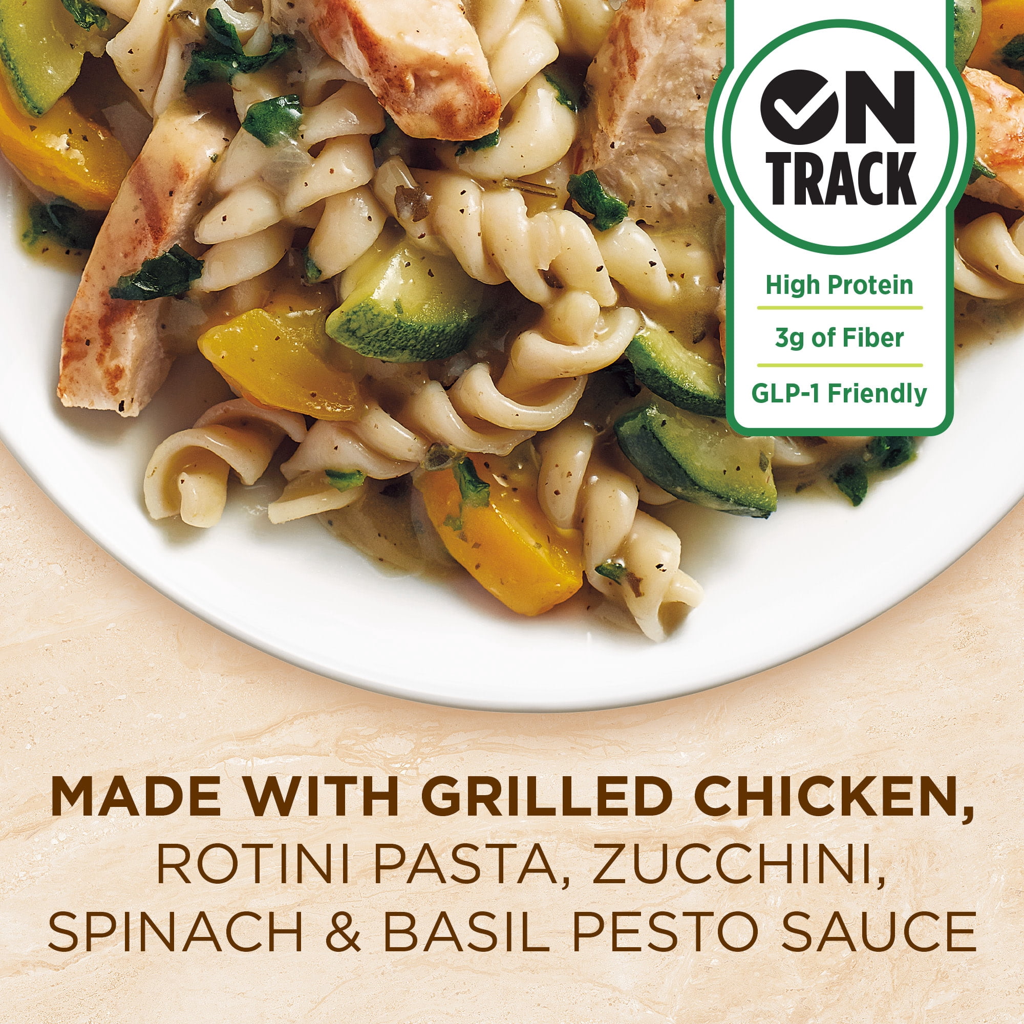Healthy Choice Cafe Steamers Grilled Chicken Pesto With Vegetables, High Protein Frozen Meal, 9.9 oz. Bowl