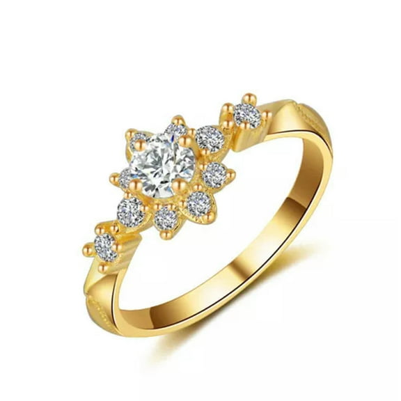 9mm AAA CZ Band Women's 18K White/Yellow Gold Filled Wedding Party Ring Size 4-9