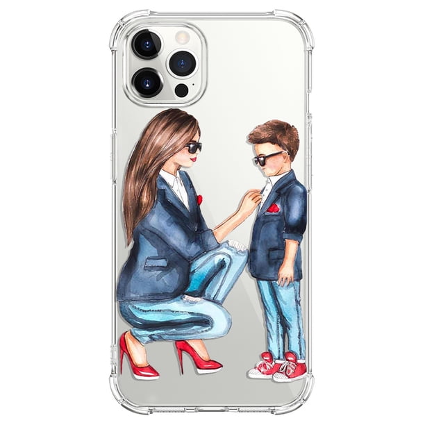 Female Power Super Mom Transparent Drop-proof Mobile Phone Case Is Suitable For Iphone14ProMax/14Plus/14Pro/14,iphone13ProMax/13MINI/13Pro/13,iphone12ProMax/12MINI/12Pro/12,iphone11ProMax/11Pro/11