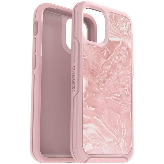 OtterBox Symmetry Clear Series Case for iPhone 12 Mini, Non-Retail Packaging - Shell Shocked Pink/Shell-Shocked Graphic