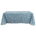 thumbnail image 2 of BalsaCircle 90" x 132" Dusty Blue Leaf Petals Taffeta Rectangle Tablecloth Reception Catering, 2 of 8