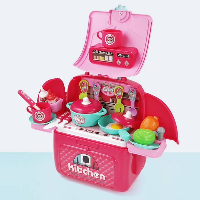 Kitchen Set With Play Food For Toddlers Boys Girls, Kids Makeup Kit, Pretend Play Sets For Kids, Toy Tool Box For Kids, Preschool Learning Gift