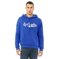 thumbnail image 2 of Daxton Adult Unisex Pullover USA Cities State Script Hoodie Fleece Sweatshirt, Los Angeles Royal White, XS, 2 of 2