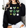 thumbnail image 2 of Golf Tournament Sweatshirt for Women & Teens Green Bows and Golf Balls Pullover Black Sweatshirt Adult Large, 2 of 3
