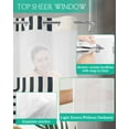 thumbnail image 4 of No Hook Shower Curtain with Snap in Liner, Abstract Geometric Bohemian Mid Century Modern Hotel Shower Curtains for Bathroom, Washable Shower Curtain Liner Set with Mesh Top Window, 72"x84", 4 of 6