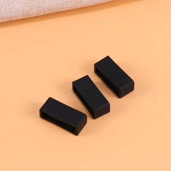 SHOWERORO 8 Set Watch Bands Keeper Replacement for Silicone Wrist Straps in Black