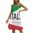 thumbnail image 1 of Robe Dos Nu à Lacets Italie Robe Col Carré Mode Imprimée Robe 6TG Italie Drapeau Italien Italie Drapeau Européen, 1 of 5