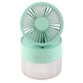 thumbnail image 2 of Mini ventilador enfriado por agua, ventilador enfriador de escritorio pequeño plegable, ventilador eléctrico de niebla pulverizada ABS USB para el hogar, biblioteca, oficina, verde, 2 of 10