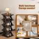 thumbnail image 4 of Zapatero plegable de plástico, organizador de almacenamiento, no requiere instalación, diseño que ahorra espacio para el hogar, dormitorio, oficina, compacto para organizar zapatos y artículos., 4 of 6