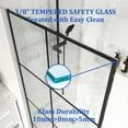 thumbnail image 2 of MCOCOD 30" W x 76" H Shower Screen, Shower Glass Panel for Walk-in Shower, Fixed Glass Shower Door with 3/8" (10mm) SGCC Tempered Glass, Matte Black, 2 of 6