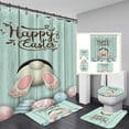 thumbnail image 2 of Wisremt Happy Easter Shower Curtain 4-piece Toilet Mat U-pad Set 70.8 "shower Curtain For Home / Hotel / Party Decoration, 2 of 6