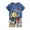 Navy, variant on ibuvkizy Toddler Boys Outfit SetsKids Baby Boys Fashion Short Sleeve Round Neck Cute Print Tshirt Shorts Outfits Clothes