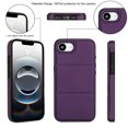 thumbnail image 3 of Allytechgroup Wallet Case for iPhone 16e with Credit Card Slot, PU Leatehr Phone Case with Stand RFID Blocking Shockproof Back Cover for iPhone 16e for Women Men, Darkpurple, 3 of 5