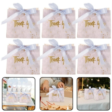 FRCOLOR  10 Pcs Marble Pattern Gift Bag Paper Party Wedding Sweet Bags