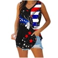thumbnail image 5 of Womens July 4th Tank Tops Funny Patriotic Independence Day Graphic Sleeveless Tees High Low Holiday Casual Shirts Black, 3XL, 5 of 6