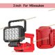 thumbnail image 1 of Piezas de Herramienta Eléctrica de 3" para Mil*wau*kee Batería de 18V Luces de Trabajo LED Lámpara Exterior Linterna de Mano Foco USB Charger, 1 of 10