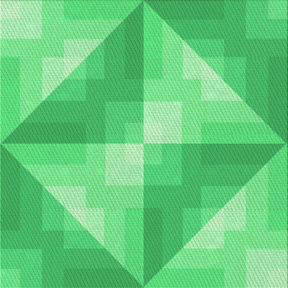 Ahgly Company Indoor Square Patterned Lime Mint Green Area Rugs, 6' Square