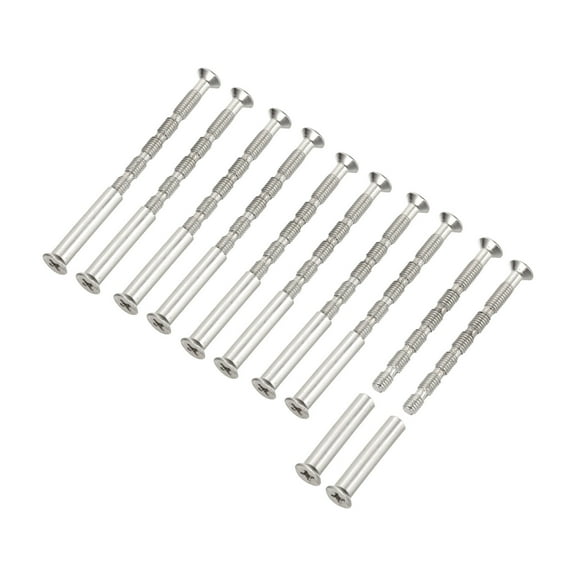 Uxcell Door Handle Screws Cabinet Handle Break Away Screws for Drawer Pull with Sleeve Slub Bolt for Door Lever Knob M4x50 10