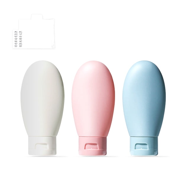 Botellas de viaje de plástico con bolsa de almacenamiento Ducha Gel Contenedores de artículos de tocador Dispensadores de cosméticos Baño personal Inevent HA059170-00