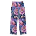 thumbnail image 2 of FORMRS Kids Pajama Pants with Pockets Size 6-8Y Boys Lounge Sleep Bottoms, Colorful Art Flowers, 2 of 8