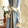 thumbnail image 4 of Vikakiooze 2 Pieces Natural Cotton Curtain Rope Tiebacks-Handmade Curtain Decorative, 4 of 4