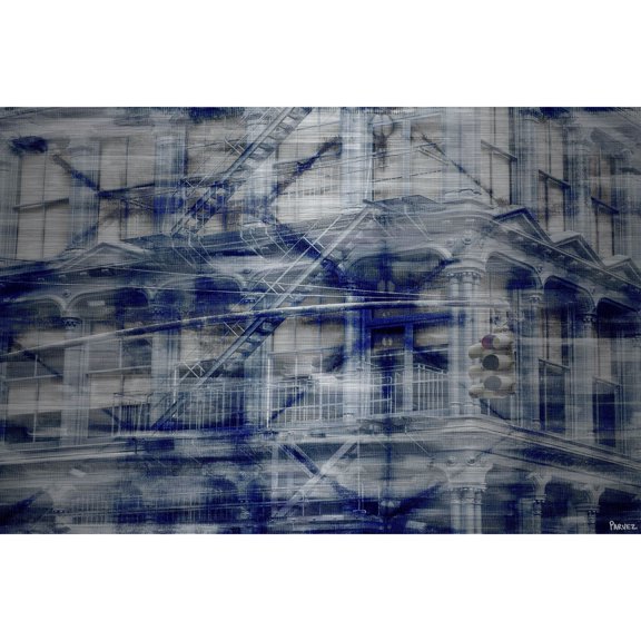 Parvez Taj  'Twin Escapes' Painting Print on Brushed Aluminum 36 x 24