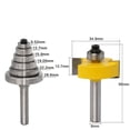 thumbnail image 3 of Rabbet Router Bit with 6 Bearings 1/2"/1/4"Shank Woodworking Cutter ,Woodworking Milling Cutter Tenon Bit Shank Bearings Set, 3 of 5