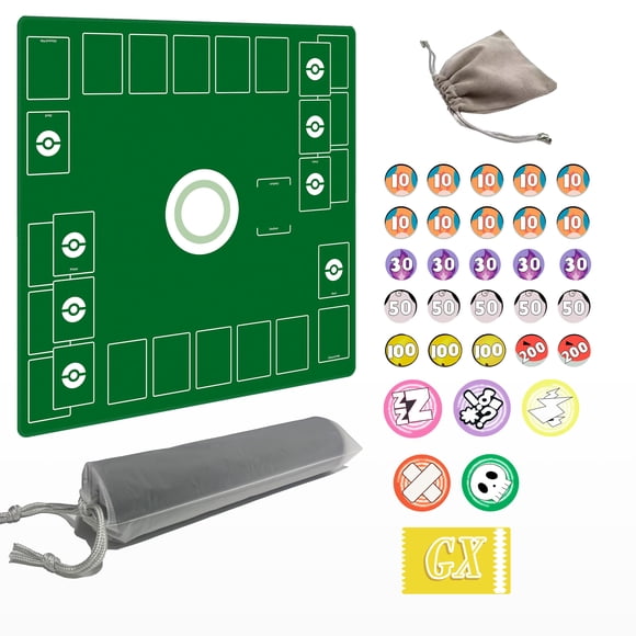 Tapete de Juego de Mesa Extalas Verde Grande con Contadores y Bolsa