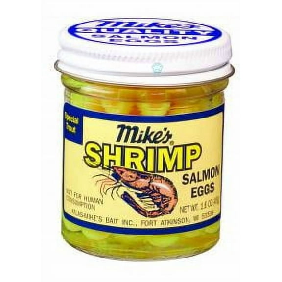 Atlas Mike's Salmon Eggs Trout Bait, Shrimp Scented, Yellow