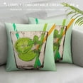 thumbnail image 3 of WERPE  Summer Time Throw Pillow Cases Tiki Bar Mai Tai Cocktail&nbsp;Decorative Cushion Covers Blue Hawaiian, Kiwi Mojito Quotes Pillowcase Holiday Home Couch Decor Square, 3 of 5