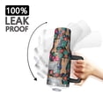 thumbnail image 3 of OBREWU Yorkie Dog and Flower Florals Tumbler with Handle and Lid,Yorkie Dog and Flower Florals 40oz Double Wall Vacuum Insulated Tumbler,Cups Gift for Women and Men, 3 of 7