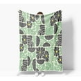 thumbnail image 3 of Boho Abstract Colorful Floral Throw Blanket, Vintage Retro Patchwork Green Flower Botanical Geometric Aesthetic Groovy Flannel Throw Blanket for Chair Bed Sofa Couch, 60X90IN, 3 of 4