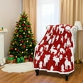 thumbnail image 6 of Catalonia Christmas Sherpa Fleece Throw Blanket, Cozy Fuzzy Jacquard Blanket for the Couch Bed | Fluffy Comfy Warm Heavy Throws | Red Xmas Gift, 50x60 inches, 6 of 6