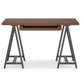 thumbnail image 4 of Simpli Home Sawhorse Industrial 50 inch Wide SOLID WALNUT WOOD and Metal Small Desk, 4 of 8
