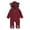 Wine, variant on Diufon Infant Baby Boy Girl Fleece Romper Long Sleeve Hoodie Thickened Warm Zipper Up Footie Snowsuit