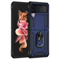 thumbnail image 2 of Dteck Case for Samsung Galaxy Z Flip3 5G 6.7-inch,Heavy Duty Shockproof Rubber Dual Layer Protection Ring Holder Kickstand Hybrid PC Hard Cover For Samsung Galaxy Z Flip3 5G (2021),Blue, 2 of 8