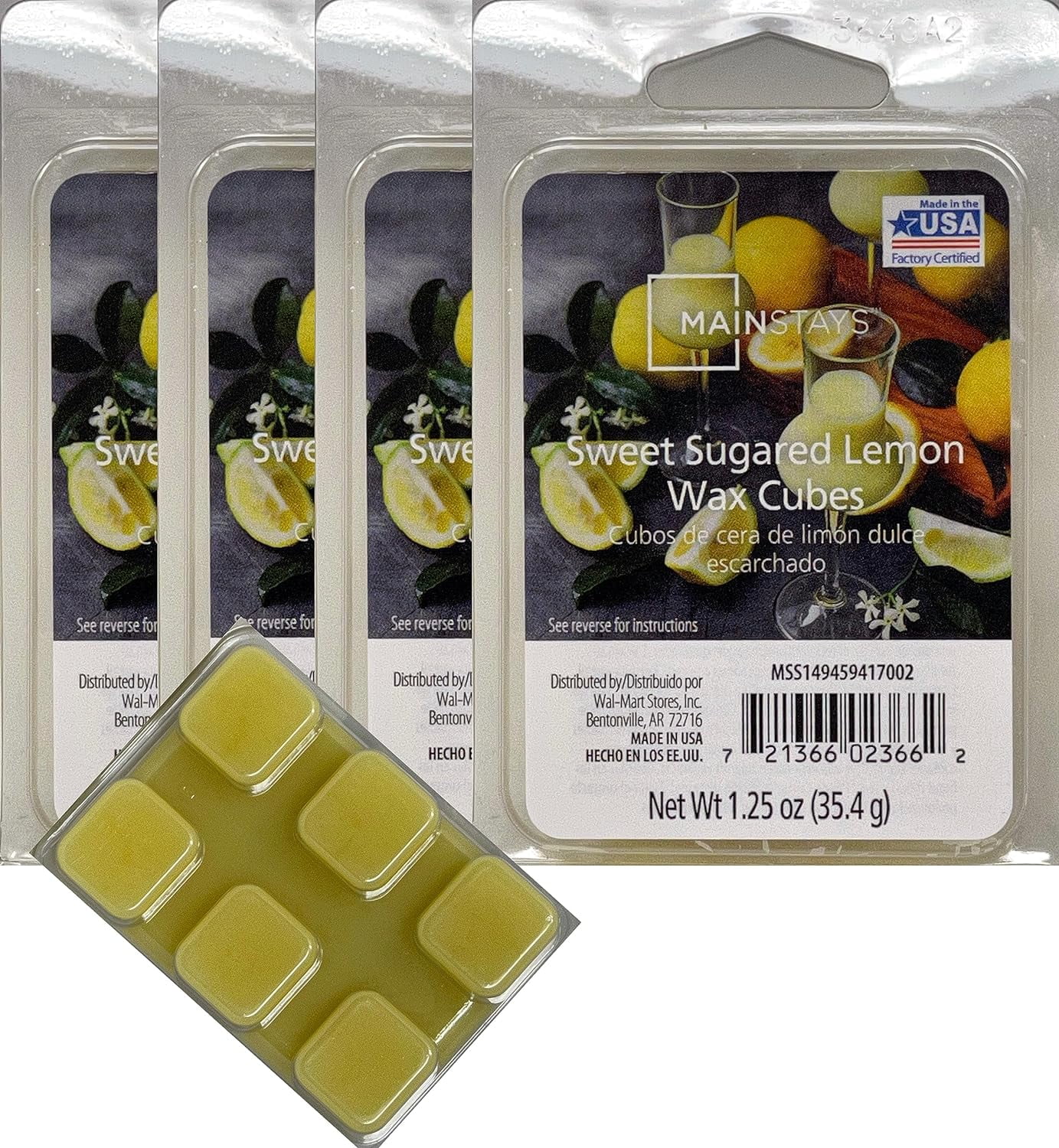 Sweet Sugared Lemon Wax Cubes 4-Pack