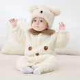 thumbnail image 4 of Hotiary Boys and Girls Warmth Long Sleeved Jumpsuit for Autumn and Winter Baby Thickened Plush Cartoon Pullover Jacket for 0-12M Infant, 4 of 13