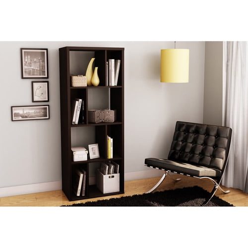 South Shore Reveal Shelving Unit with 8 Compartments, Multiple Finishes